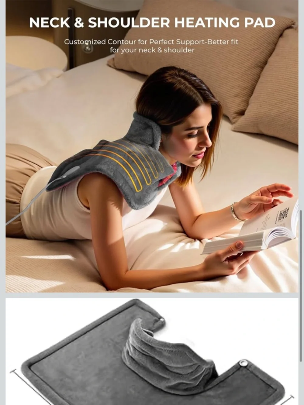 Electric heating pad for Neck & Shoulder Heating Wrap weighted instant heating